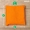 All Weather Cornhole Bean Bags Set of 8 - Duck Cloth, Regulation Size & Weight - Orange & Black