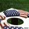 Weather Resistant Cornhole Bean Bags Set of 8 - Duck Cloth - Regulation Size & Weight - Stars and Stripes
