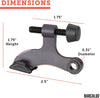Door Stopper Hinge, Oil Rubbed Bronze 6 Pack - Heavy Duty Adjustable Hinge Pin Door Stop Hardware with Rubber Bumper Tips