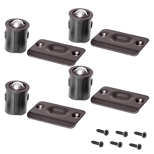 Ball Catch Door Hardware for Closet or Cabinet, Oil Rubbed Bronze 4 Pack