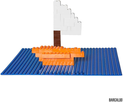 Barcaloo Building Bricks - 10 Inch x 10 Inch Stackable Baseplates- Blue 4 Pack Classic Baseplates Compatible with All Major Brands