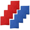 Weather Resistant Cornhole Bean Bags Set of 8 - Duck Cloth - Regulation Size & Weight - Red and Blue