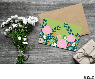 Blank All Occasion Cards - Flower Greeting Cards with Envelopes for Any & Every Occassion